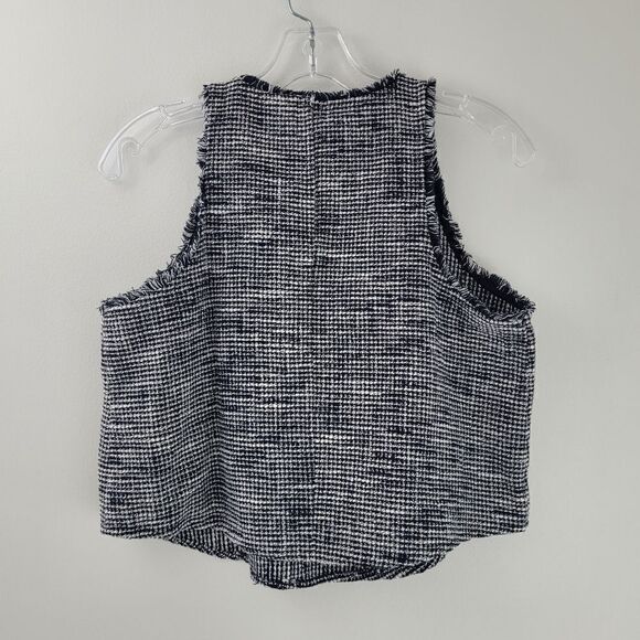 ZARA tweed blue white racerback tank top - Picture 10 of 10